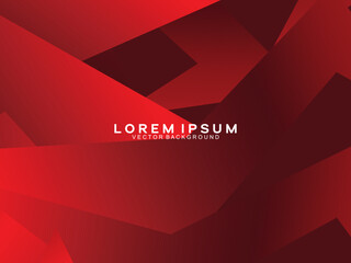 Abstract modern background design with gradient red geometric elements vector.