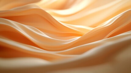 Obraz premium Smooth, flowing peach-colored fabric