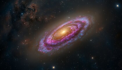 Obraz premium Cosmic Spiral Galaxy in Deep Space. (4)