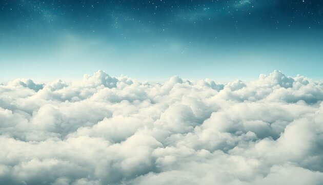 Above Cloudscape for Night Sky View.