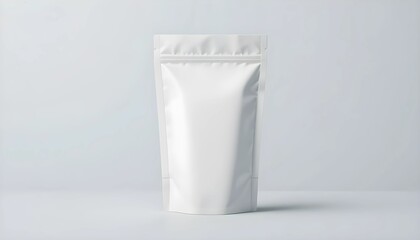 white plastic bottle, Minimal White Pouch