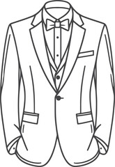 vector illustration of business suit