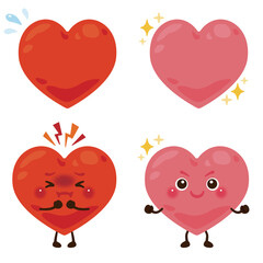 焦る心のキャラクターと元気な心のキャラクター