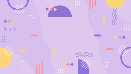 Flat design abstract background with colorful shapes