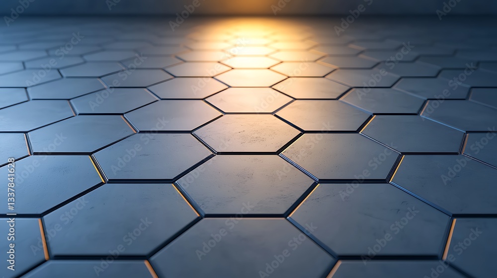 Poster abstract hexagonal background texture indoor space digital art modern design low angle view