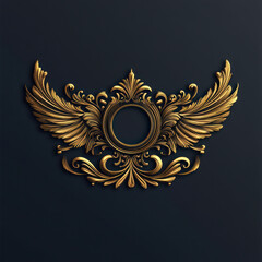golden shield with wings