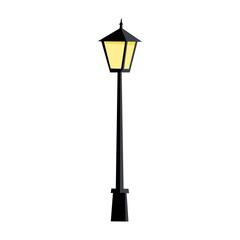 Retro Street lamp illustration