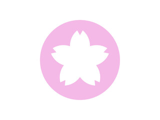 桜の花円型アイコン
