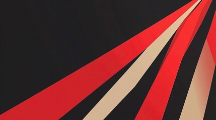 Abstract Geometric Background with Speed Burst in Red and Black Colors