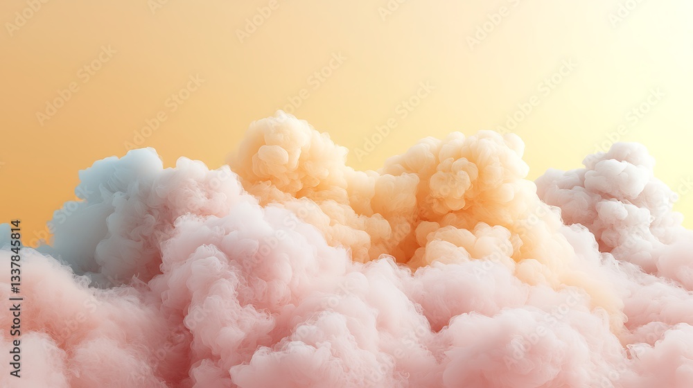Poster abstract clouds digital background soft texture warm colors ethereal environment