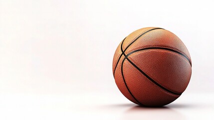 Obraz premium High-Quality Isolated Basketball on White Background for Sports Use
