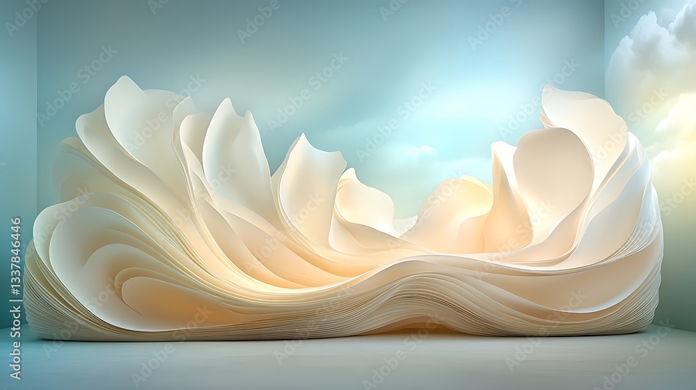 Poster dynamic abstract background waves artistic texture soft light environment creative concept