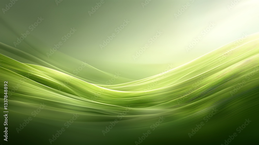 Poster abstract green waves nature background texture art soft environment calming viewpoint