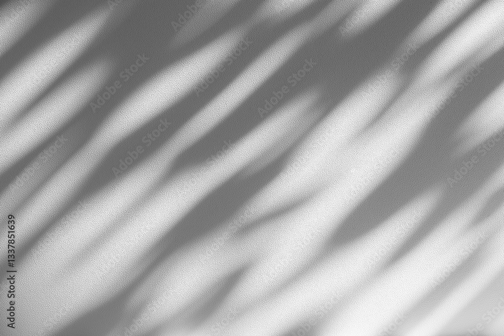 Aufkleber wall interior background, studio and backdrops show products.with shadow from window color white and