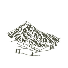 Mountain good for logo and symbol design art style vector.