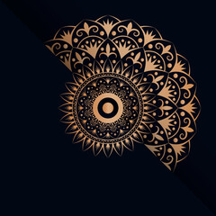 Circular pattern in the form of a mandala with template.