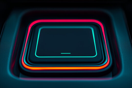 Futuristic charger pulses with energy, radiating an optimistic and innovative vibe