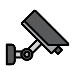 Security Camera Vector Filled Icon Design