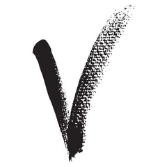 Check mark grunge vector cartoon illustration