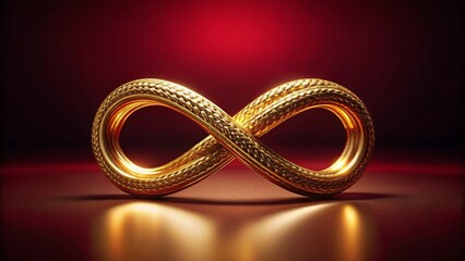 Surreal Golden Infinity Knot: Unity, Eternity, Interconnectedness