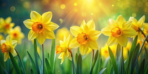 Long Exposure Daffodil Photography: Spring Flowers Macro Closeup