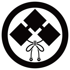 Fototapeta premium 家紋です。丸に房付き滕といいます。