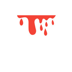 melted red liquid dripped