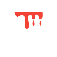 melted red liquid dripped