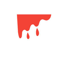 melted red liquid dripped