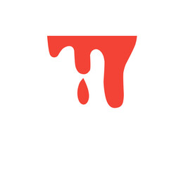 melted red liquid dripped