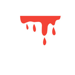 melted red liquid dripped