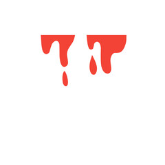 melted red liquid dripped