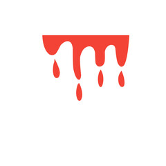 melted red liquid dripped