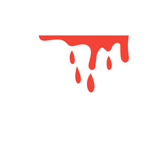 melted red liquid dripped