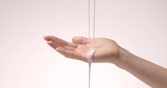 beauty cleansing water hand