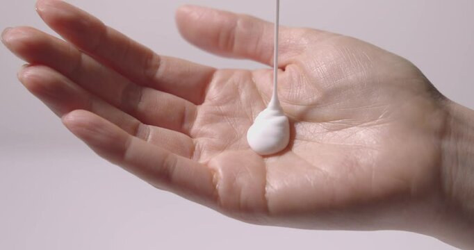 beauty cleansing water hand