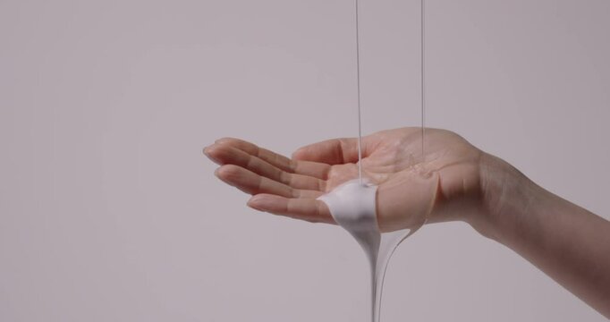 beauty cleansing water hand