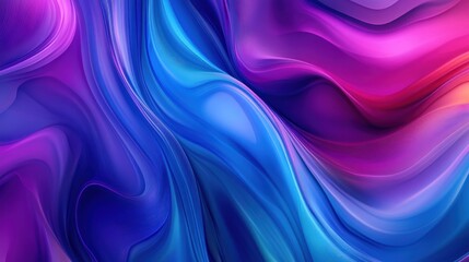 Fototapeta premium Abstract vibrant blue and purple liquid swirls, dynamic fluid motion background.