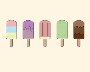 set of ice cream