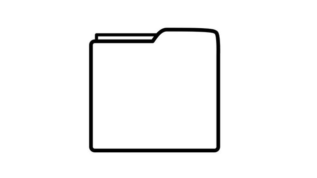 Inserting Paper to Folder Icon Animation