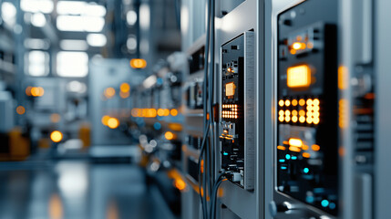 Electrical Control Panels in a High-Tech Industrial Facility