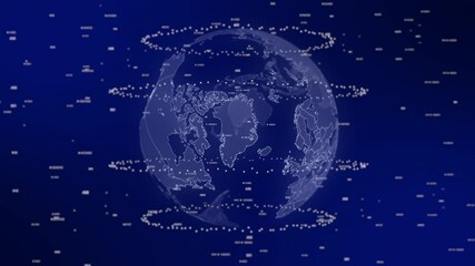 Greenland country emerges on rotating digital globe, surrounded by energy particles, illustrating advanced data analysis in cinematic background - Powered by Adobe
