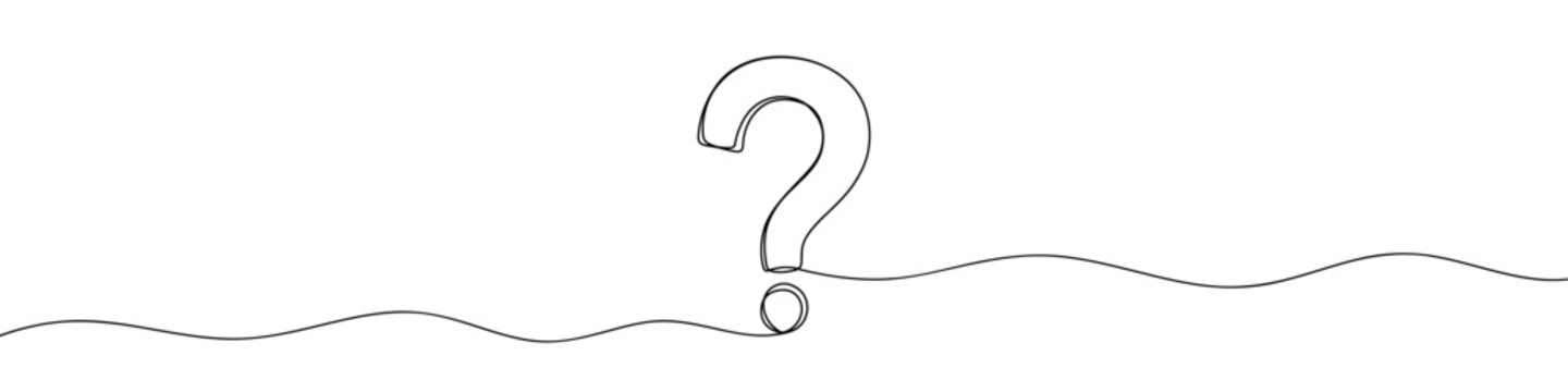 recommend clip art: Question mark linear background. One continuous line drawing of question mark. Vector illustration. Question mark isolated