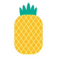 This image is a simple, illustrated representation of a pineapple, likely for decorative purposes.
