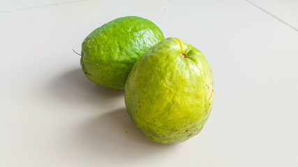 green apple on a white background