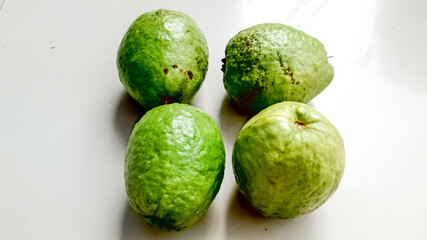 green apple on a white background