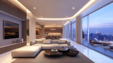 Fototapeta premium 43.Modern Scandinavian and Minimalist Living Room Interior