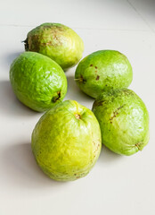 green apple on a white background