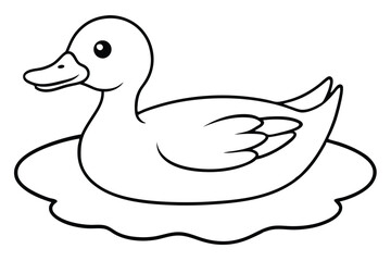 vector illustration of a duck