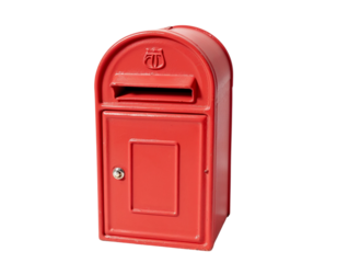 red post box isolated